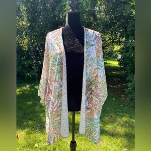 Roz & Ali Multicolor Floral Cardigan